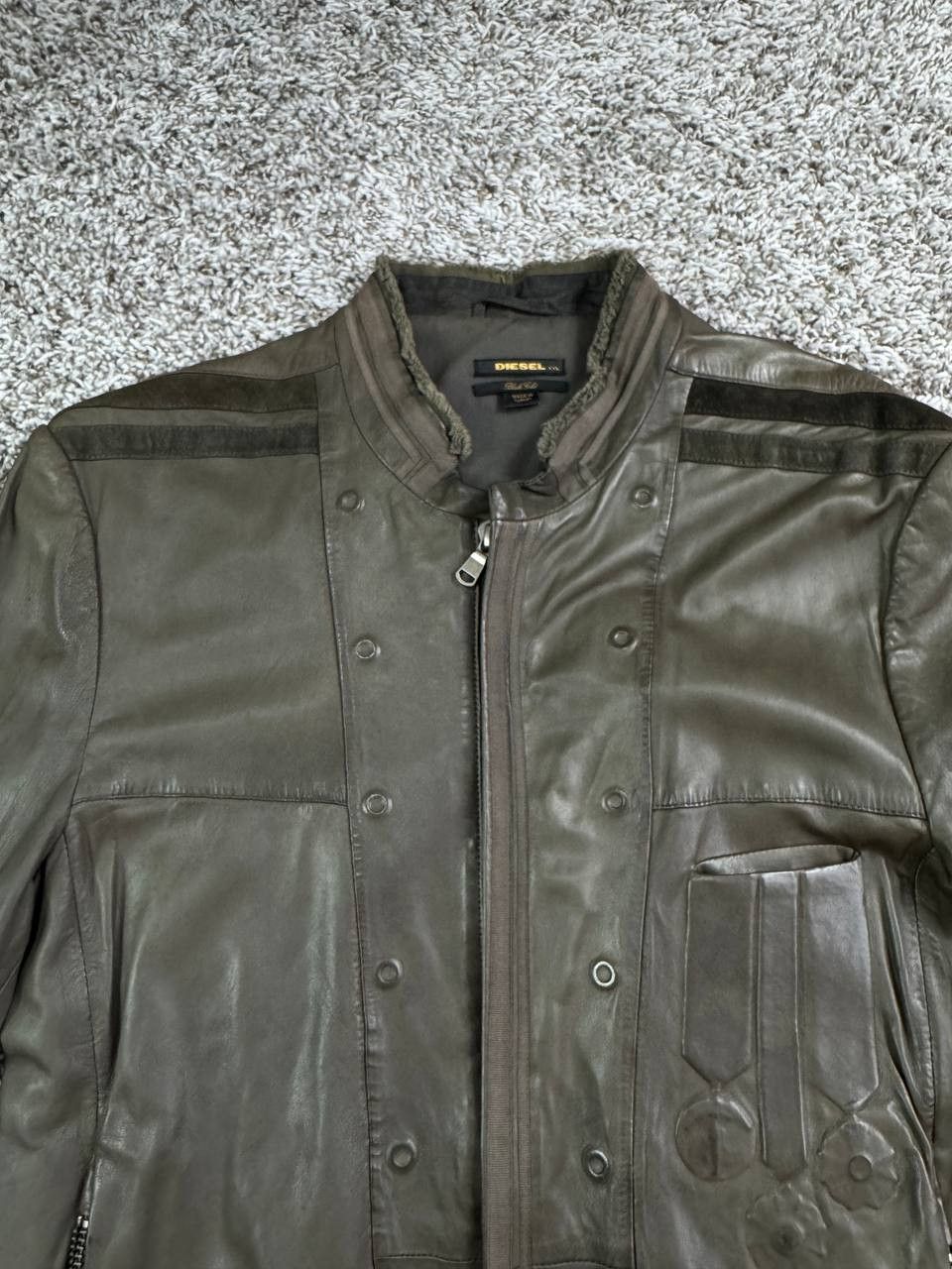 Diesel Black Gold Diesel Black Gold Label Sheep Leather Moto Jacket Biker Size US XXL / EU 58 / 5 - 5 Thumbnail
