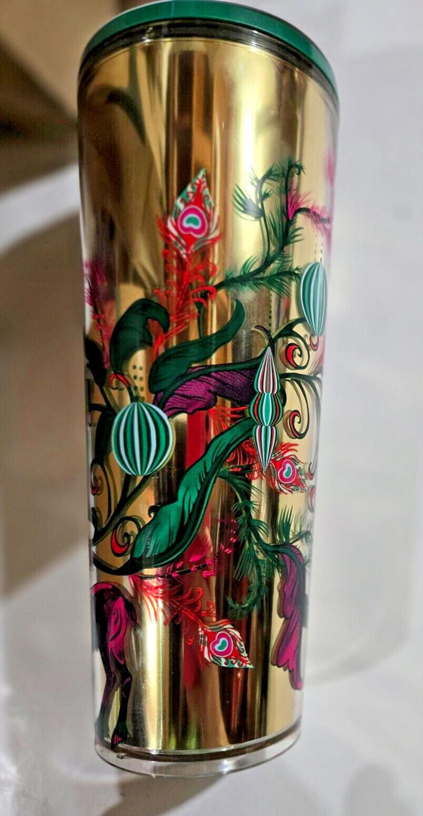 Designer Starbucks Tumbler Gold Green 2024 24 oz RARE NWT Size ONE SIZE - 6 Thumbnail
