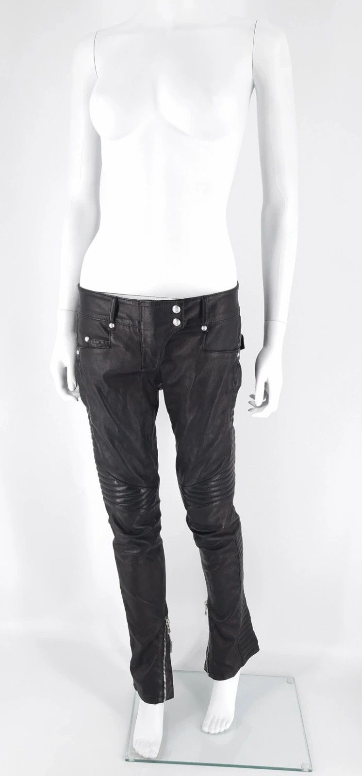 Balmain Balmain Leather Biker Pants Size 27" / US 4 / IT 40 - 2 Thumbnail