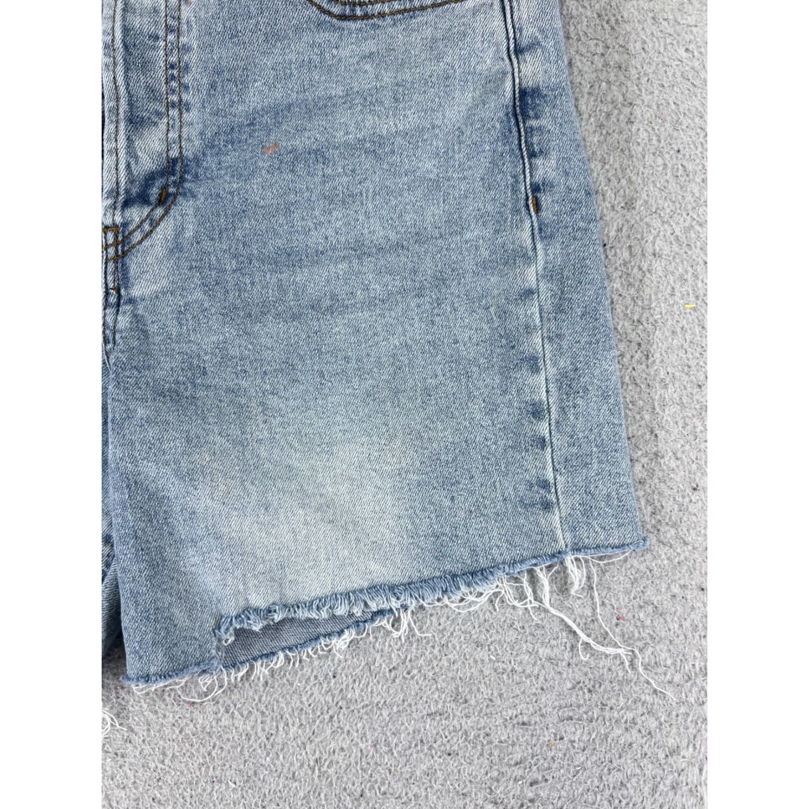 Vintage Song Shorts Womens Denim Short 26x6 Blue 7 High Rise Button Fly Cut-Off Cotton Street Casual 90s Womens Shoes? Size 28" / US 6 / IT 42 - 2 Thumbnail