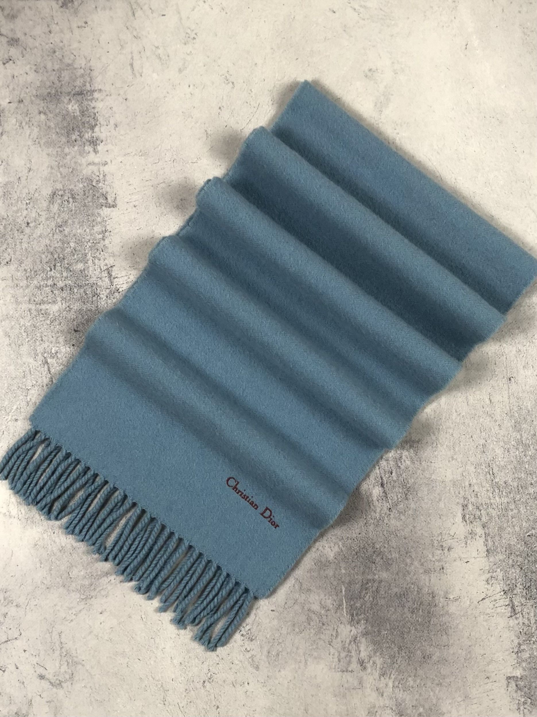 Vintage 90’s Christian Dior Monsieur Lambswool Scarf desig