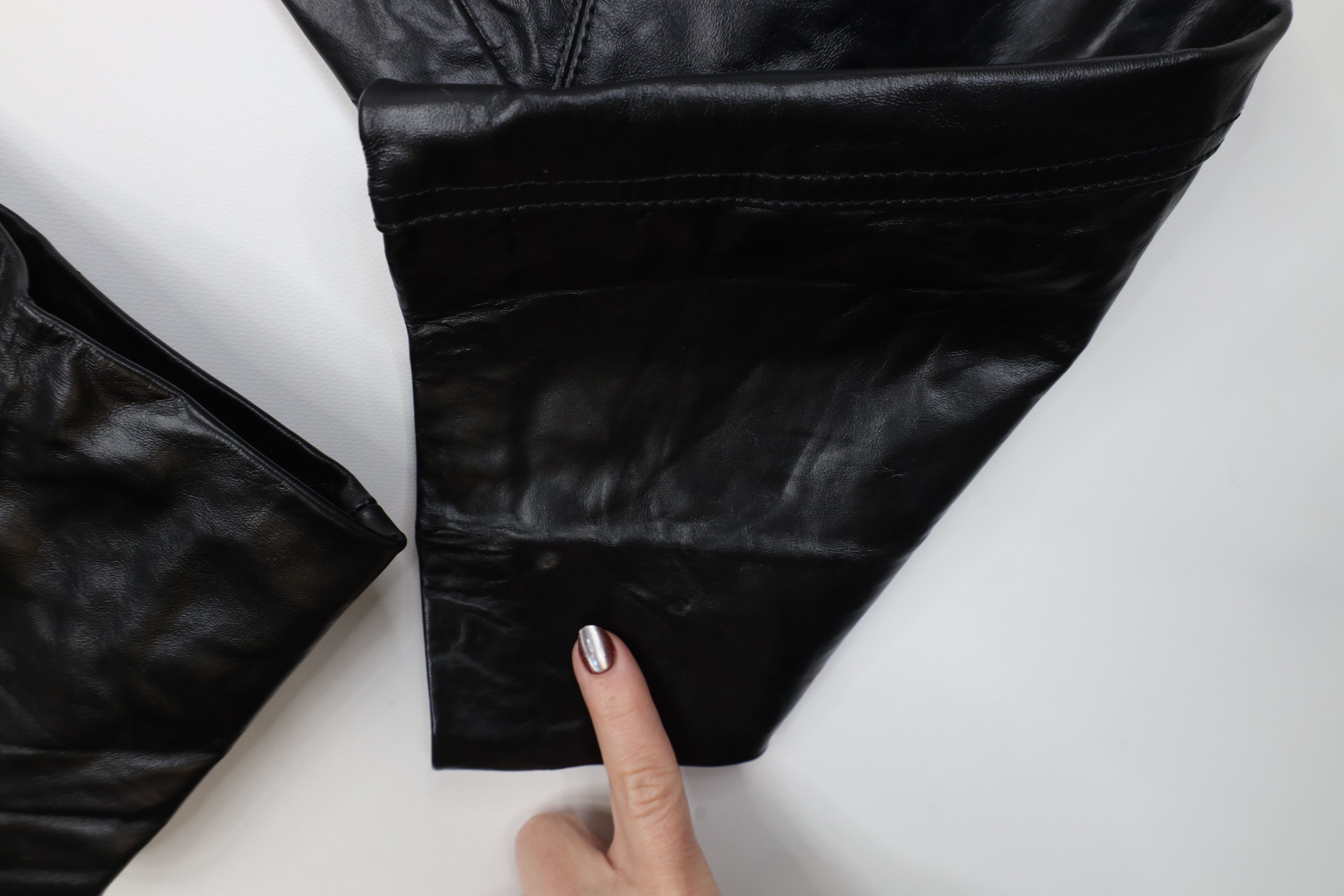 Vintage Vintage 70s Streetwear Straight Leg Pants Black Dom Goth Size 30" / US 8 / IT 44 - 5 Thumbnail