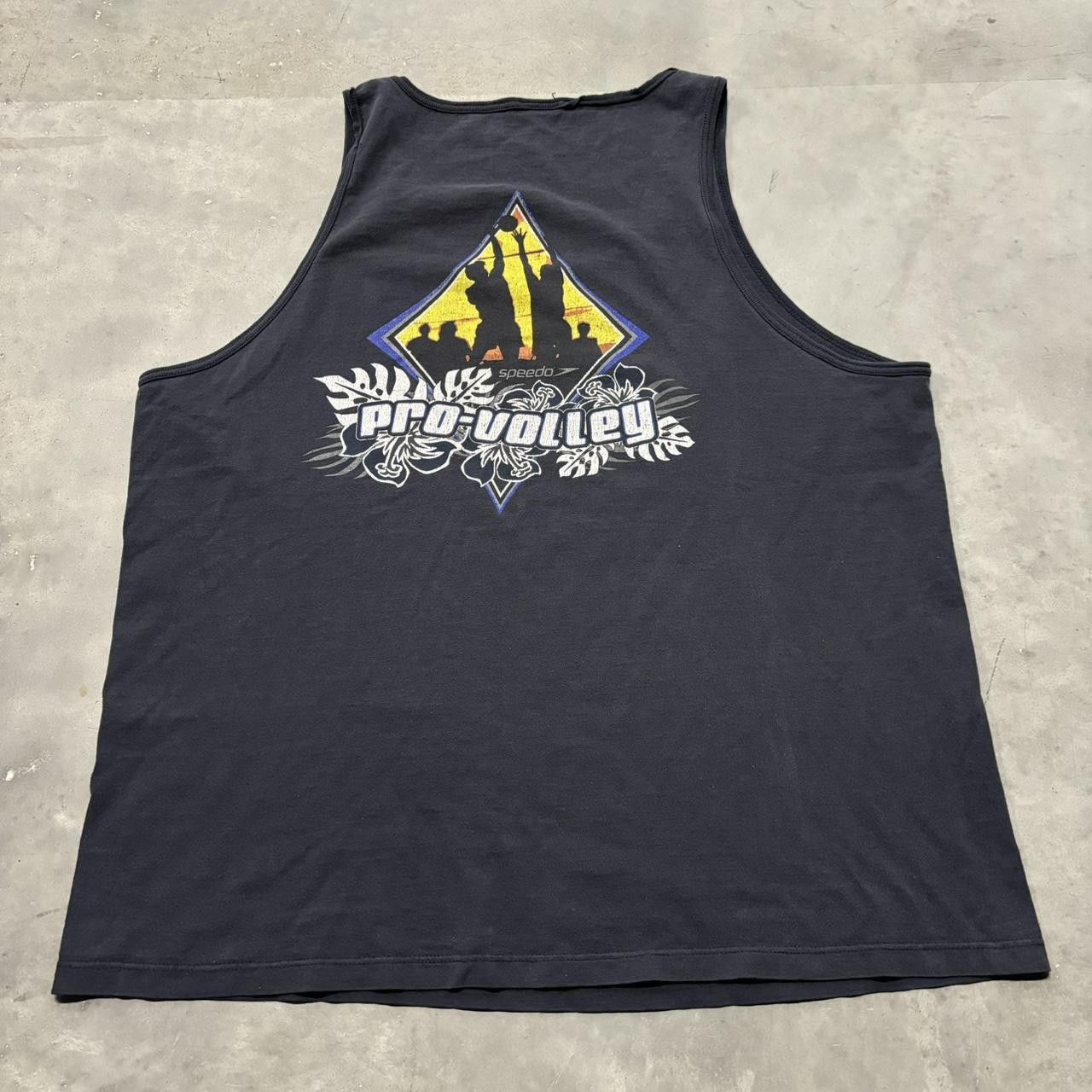 Japanese Brand × Vintage Crazy Vintage 90s Faded Vollyball Surf Style Graphic Tank Top! Size US XL / EU 56 / 4 - 2 Thumbnail