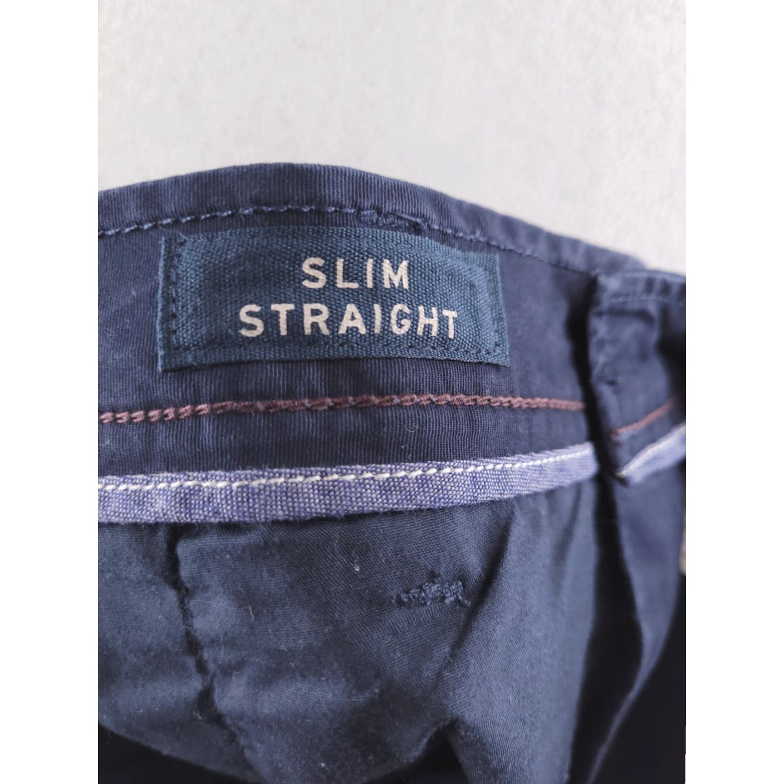 Vintage Aero Pants Mens 30x31 Chino Slim Blue Navy Straight 30 Inseam Regular Mens Size US 30 / EU 46 - 4 Thumbnail