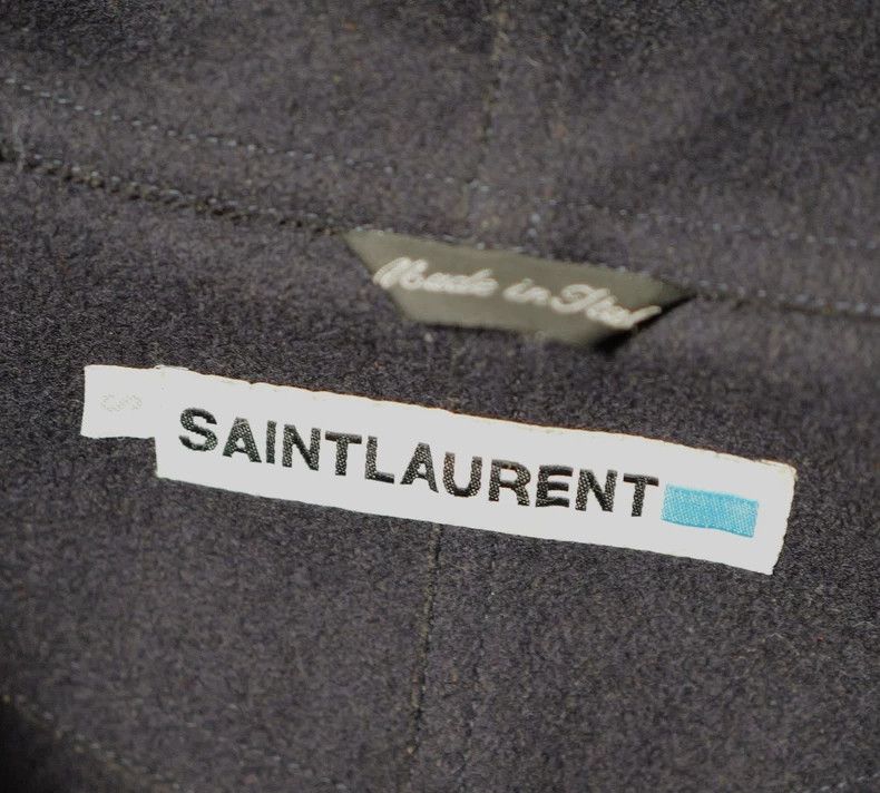 Saint Laurent Paris Saint Laurent Paris Navy blue hooded zipper woolen coat ja Size S / US 4 / IT 40 - 3 Thumbnail