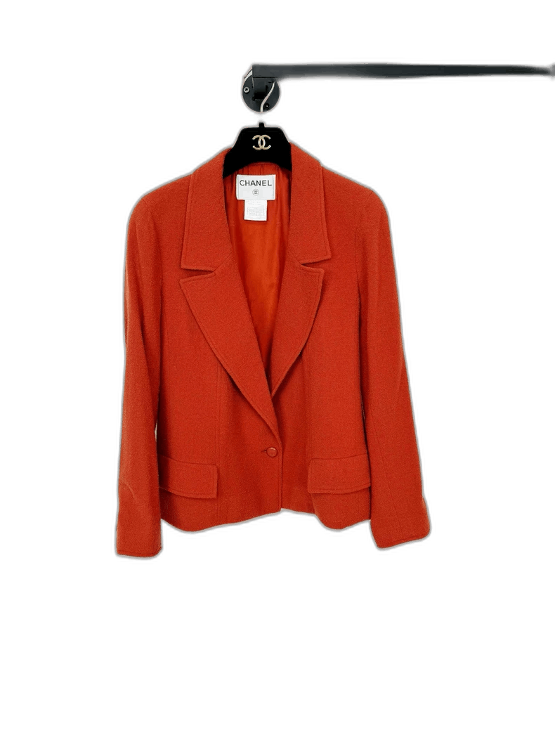 Chanel Chanel Orange Jacket in Excellent Condition Size M / US 6-8 / IT 42-44 - 1 Thumbnail