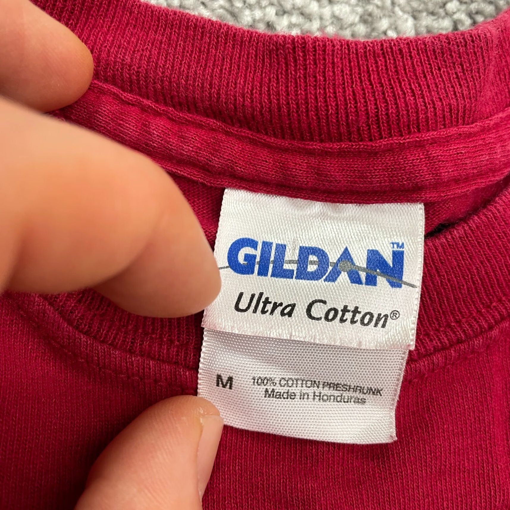 Gildan Gildan Ultra Cotton Long Sleeve T-Shirt Mens Medium Red Alabama Crimson Tide Tee Size US M / EU 48-50 / 2 - 6 Thumbnail