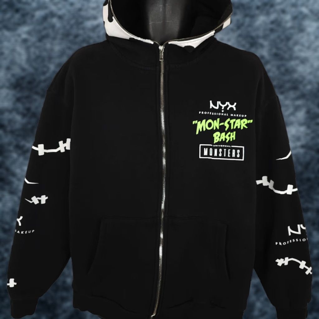 Vintage Universal Monsters Hoodie Mens Size Large Black Bride Of Frankenstein Sweatshirt Full Zip Size US L / EU 52-54 / 3 - 1 Thumbnail