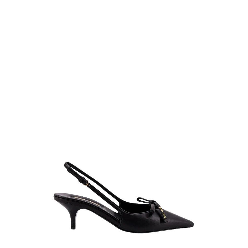 MIU MIU Black Leather 50mm Heel Pumps New & Authentic (Women