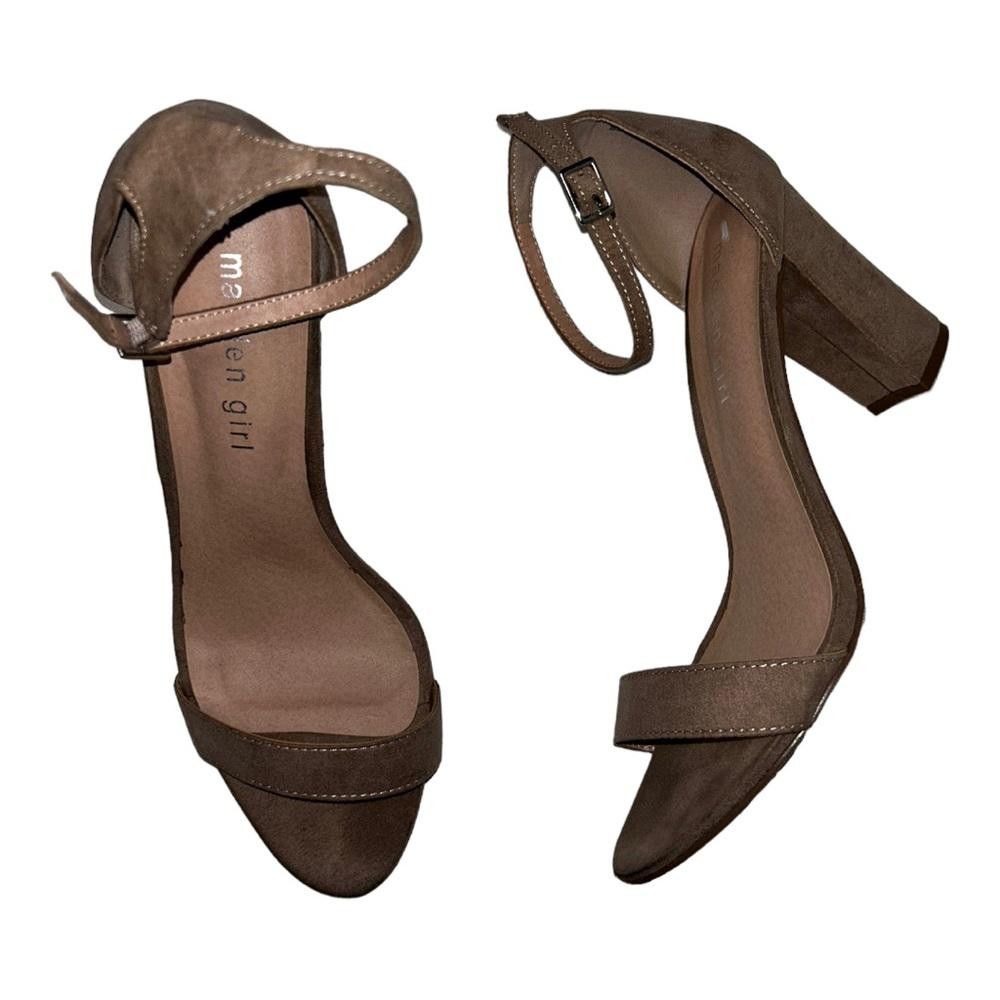 Designer Madden Girl l Beella Tan Block Heels Size 9.5 Size US 9.5 / IT 39.5 - 2 Thumbnail