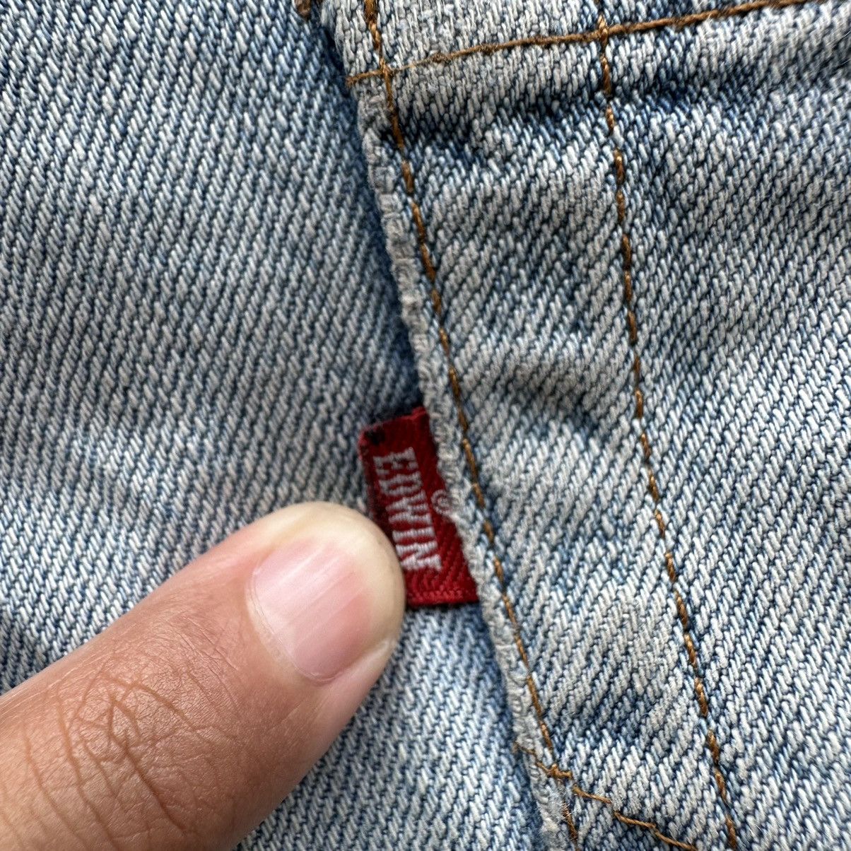 Japanese Brand Vintage Edwin Lightwash Distressed Faded Denim Jean Pant W31 Size US 31 - 16 Thumbnail