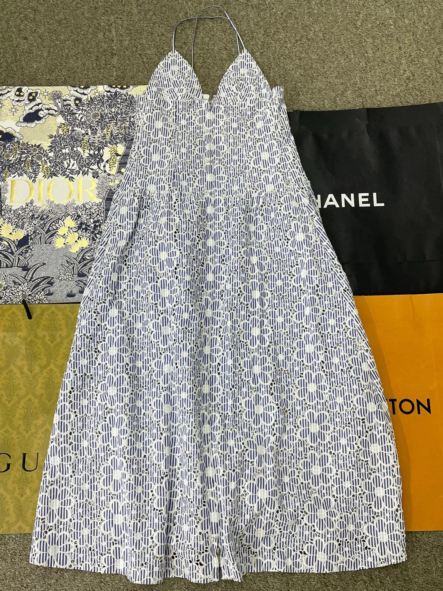 Chanel 25C Embroidered Floral Dress