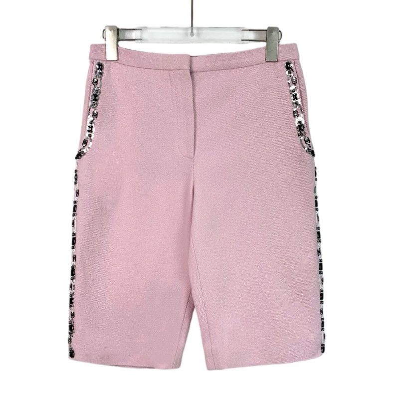 Chanel Chanel Pink Sequined Cotton Casual Shorts-dmc Size US 30 / EU 46 - 1 Thumbnail