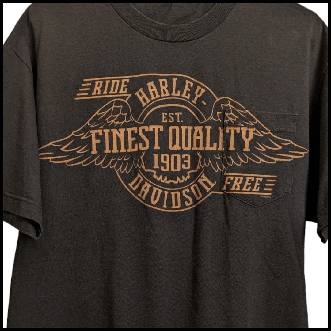 Harley Davidson Harley Davidson Motorcycles Ride Free Pocket T-Shirt Men's L Size US L / EU 52-54 / 3 - 1 Thumbnail