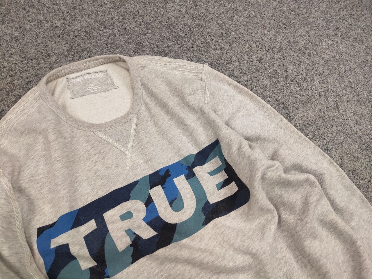 True Religion Vintage True Religion Logo Fleece Crew Chek Sweatshirt Size US XL / EU 56 / 4 - 12 Thumbnail