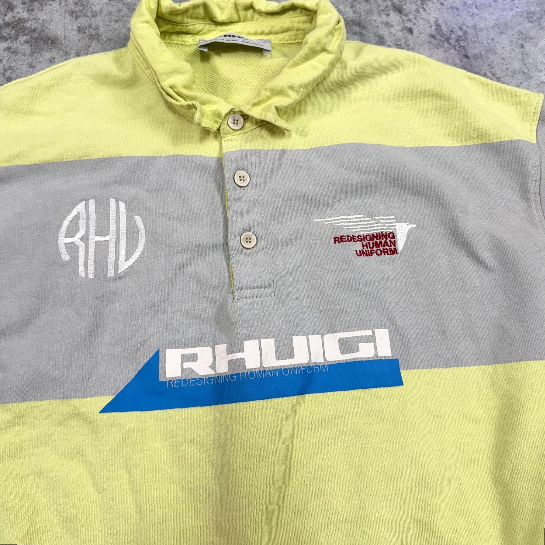 Zara Zara Rugby Shirt Mens XL Yellow Striped Long Sleeve Polo Streetwear Size US L / EU 52-54 / 3 - 3 Thumbnail