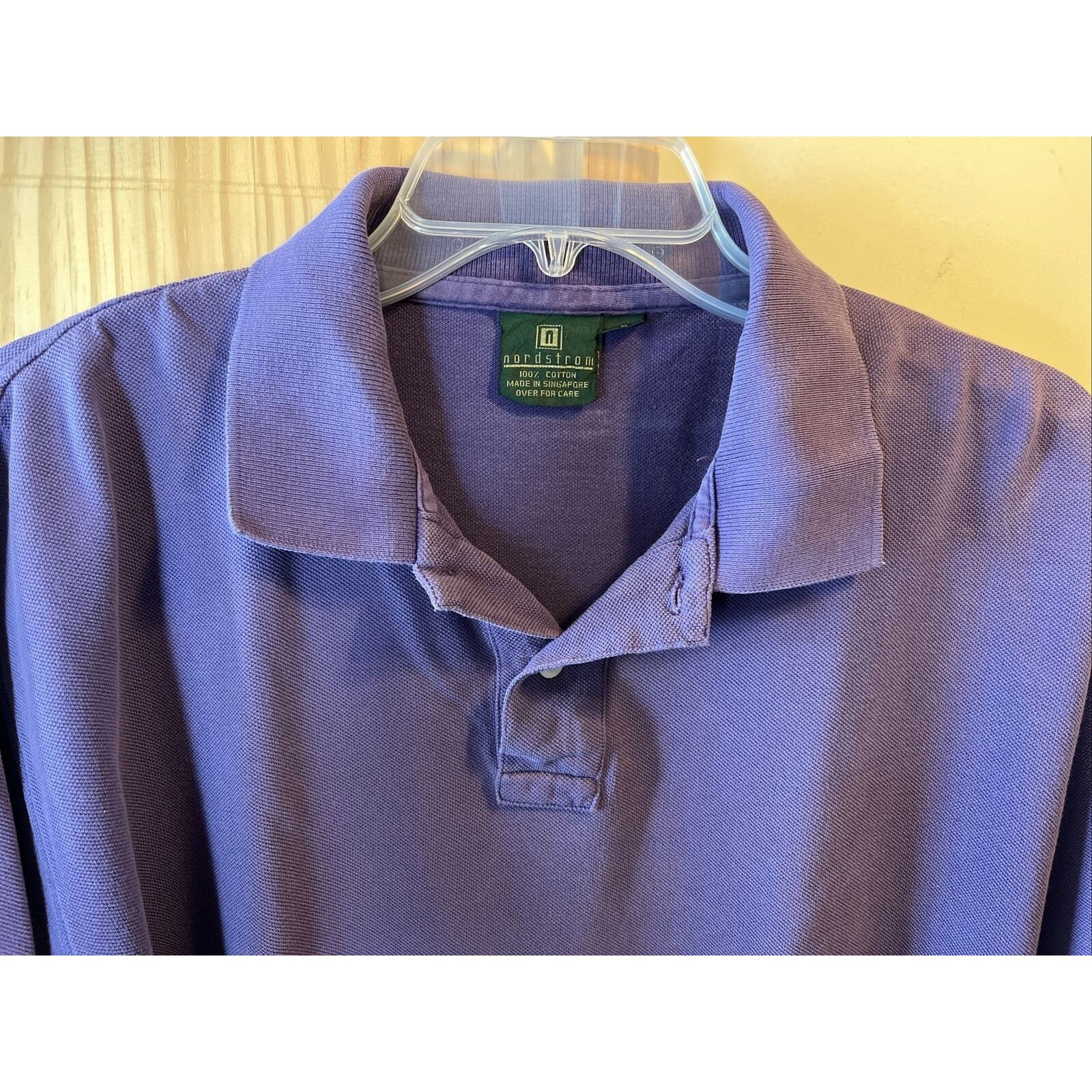 Nordstrom Nordstrom Mens L Purple Short Sleeve Button cotton golf polo Size US L / EU 52-54 / 3 - 11 Thumbnail