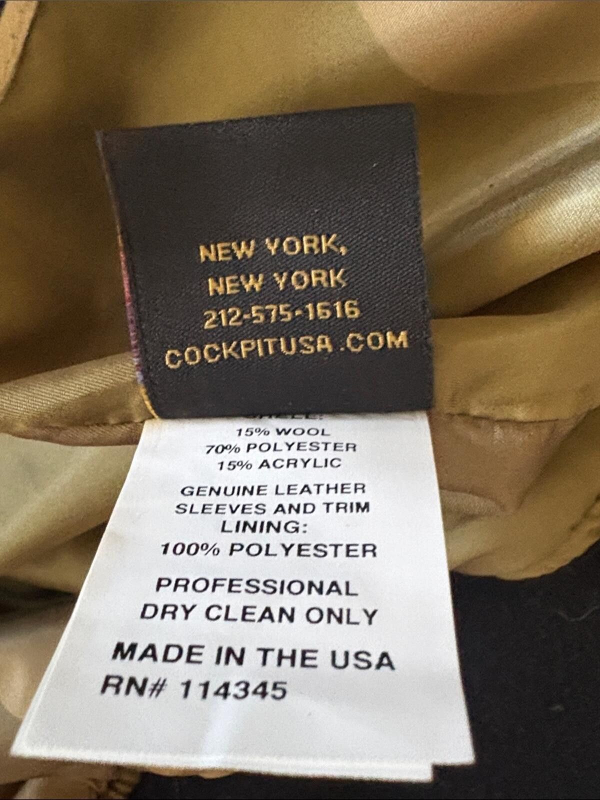 Cockpit USA Vintage Cockpit USA CPT Camo Wool Leather Bomber Jacket Size US S / EU 44-46 / 1 - 11 Thumbnail