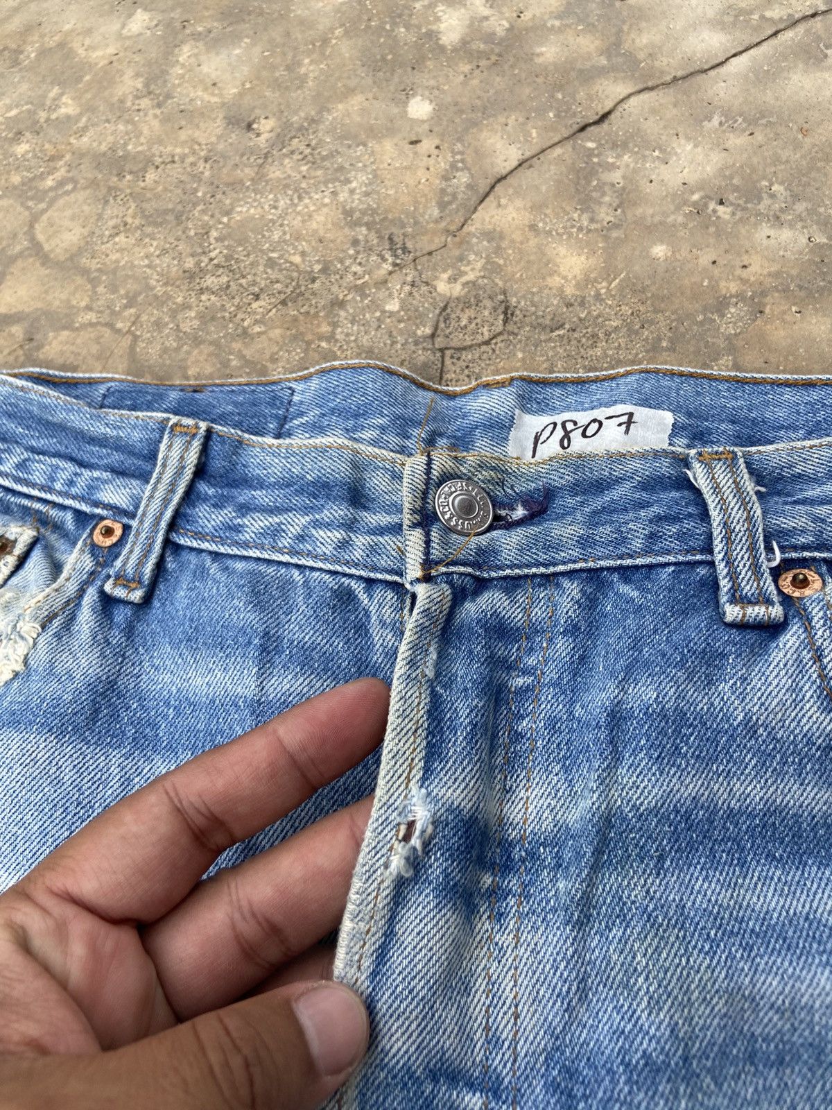 Levi's Vintage Levis 501 Distressed Pant Size US 35 - 4 Thumbnail