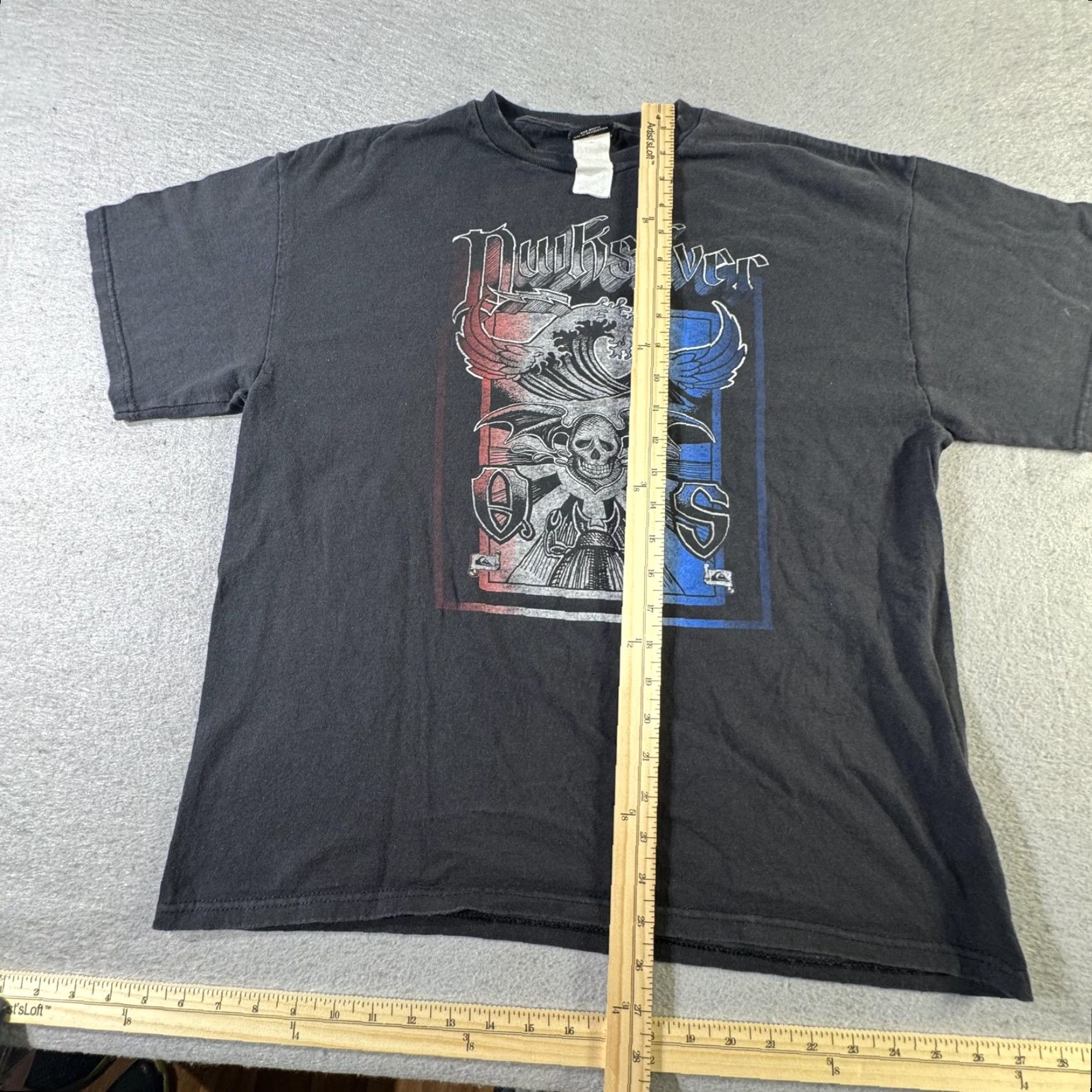 Quiksilver VINTAGE Quiksilver T-Shirt Mens Extra Large Black Skull Wave Graphic Surf 90s Tee Size US L / EU 52-54 / 3 - 6 Thumbnail