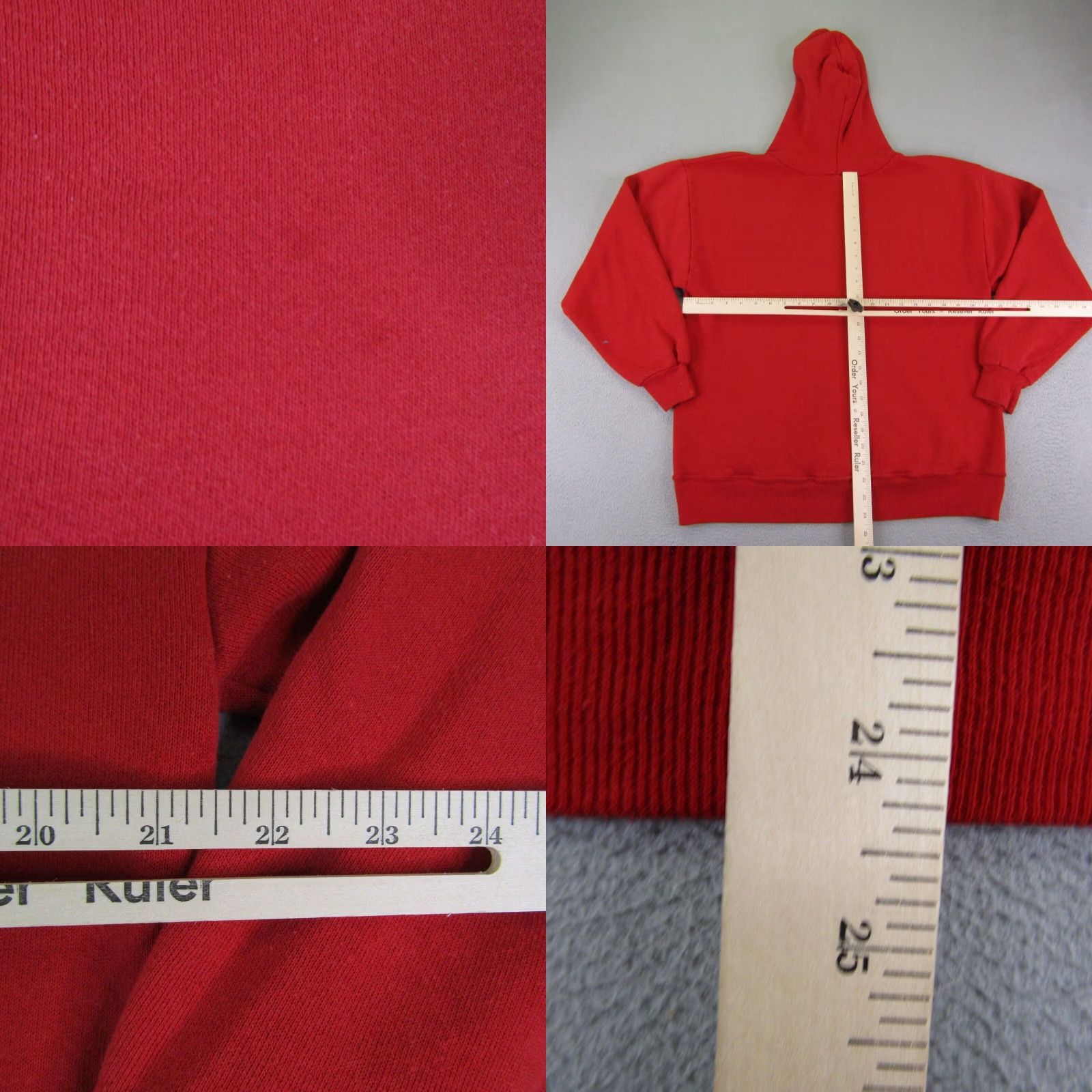 Jerzees VINTAGE Jerzees Pismo Beach Hoodie Mens Large Red Pullover Sweatshirt Logo Knit Pullover 90s Beach Outdoor Hooded Pockets Mens Size US L / EU 52-54 / 3 - 8 Thumbnail