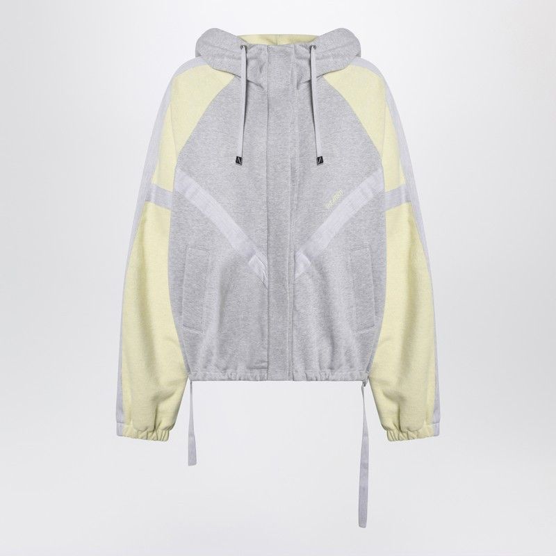 The Attico The Attico Grey/Light Yellow Bomber Sweatshirt Size S / US 4 / IT 40 - 1 Thumbnail
