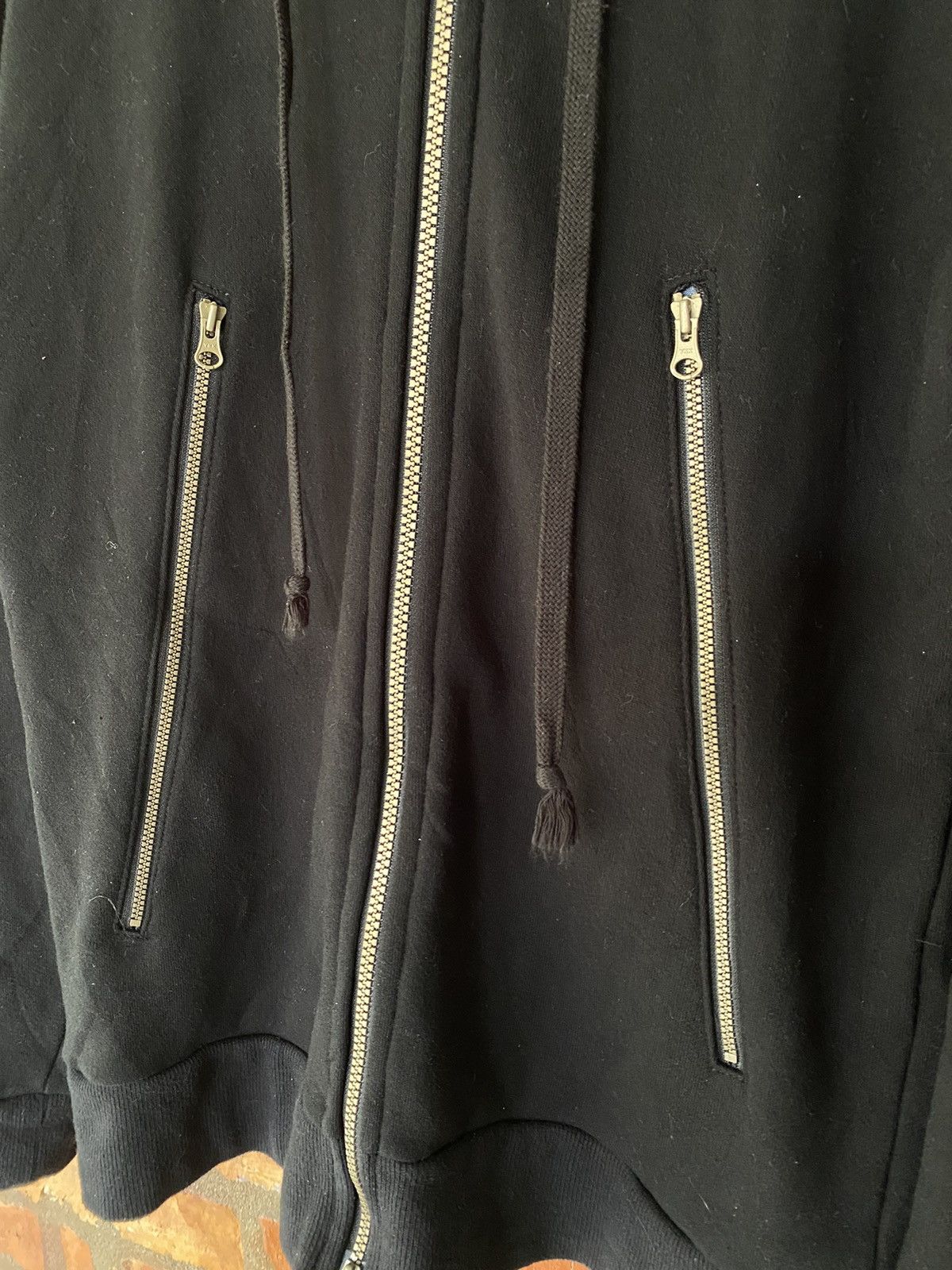 Japanese Brand Vtg Burn Out Japan loopwheel Dual Zipper Hoodie Size US M / EU 48-50 / 2 - 5 Thumbnail