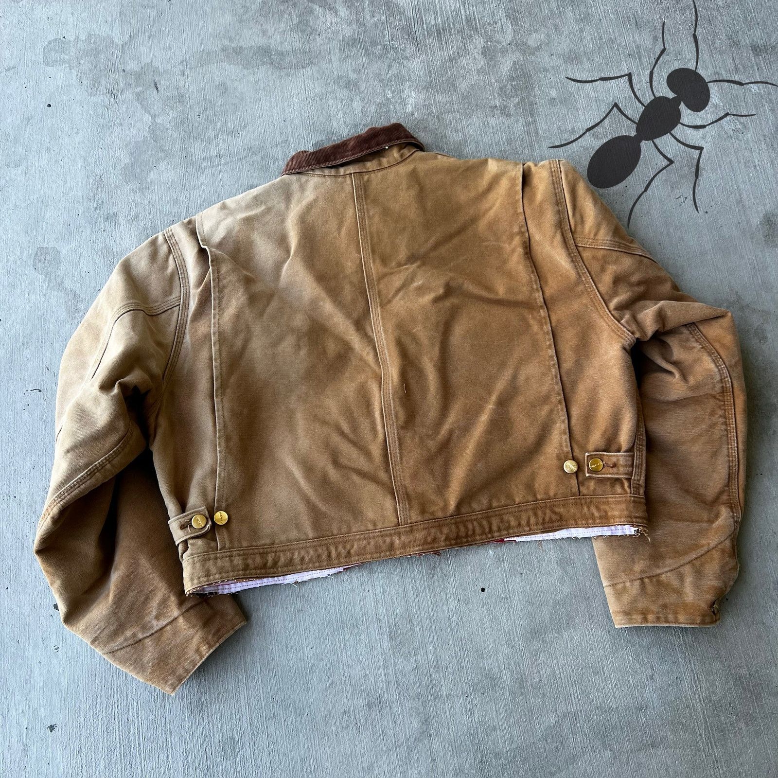 Carhartt × Vintage Carhartt cropped detroit style faded brown work wear jacket Size US L / EU 52-54 / 3 - 4 Thumbnail