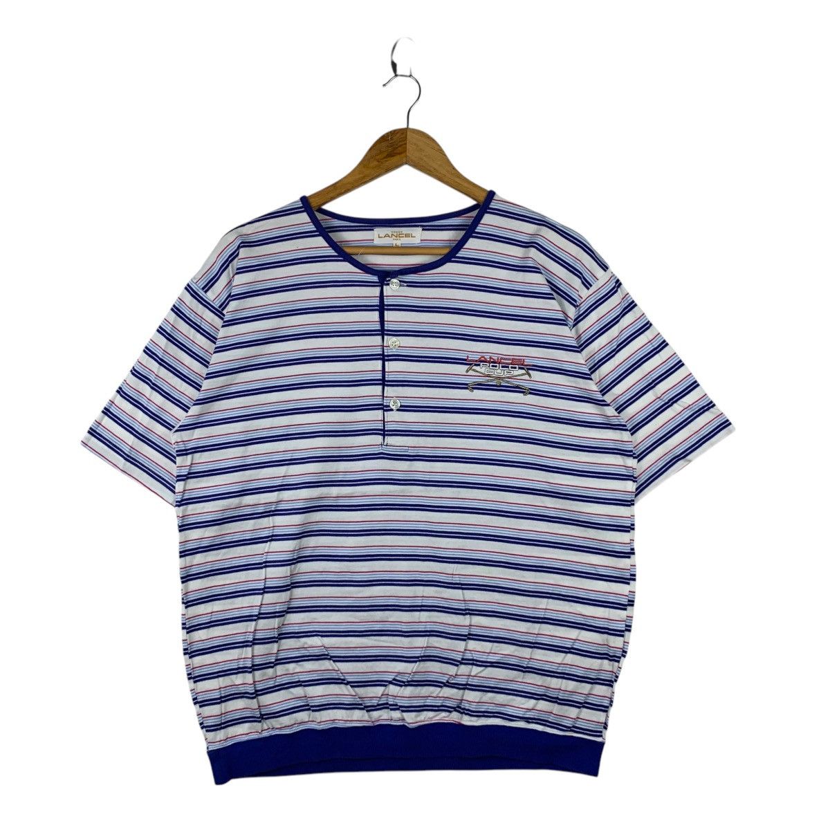 Vintage LANCEL Paris Polo Cup Fashion Designer T-Shirt