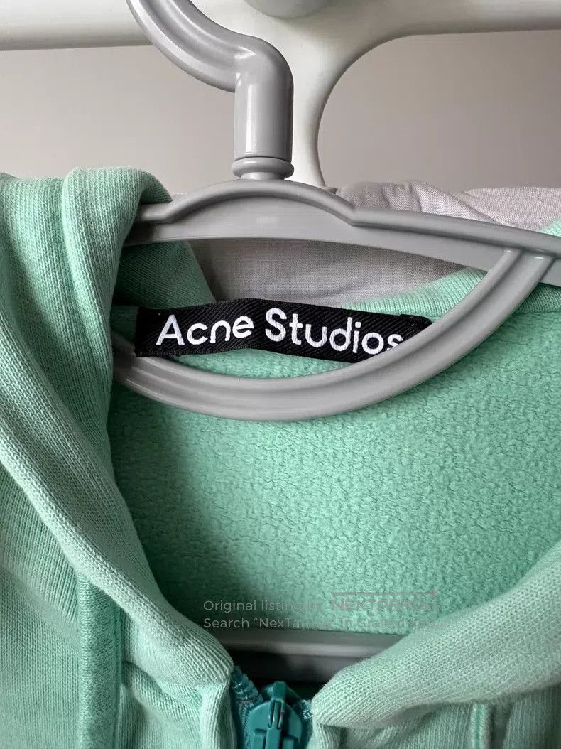 Acne Studios Acne Studios Green zip-up hooded sweatshirt Size S / US 4 / IT 40 - 2 Thumbnail