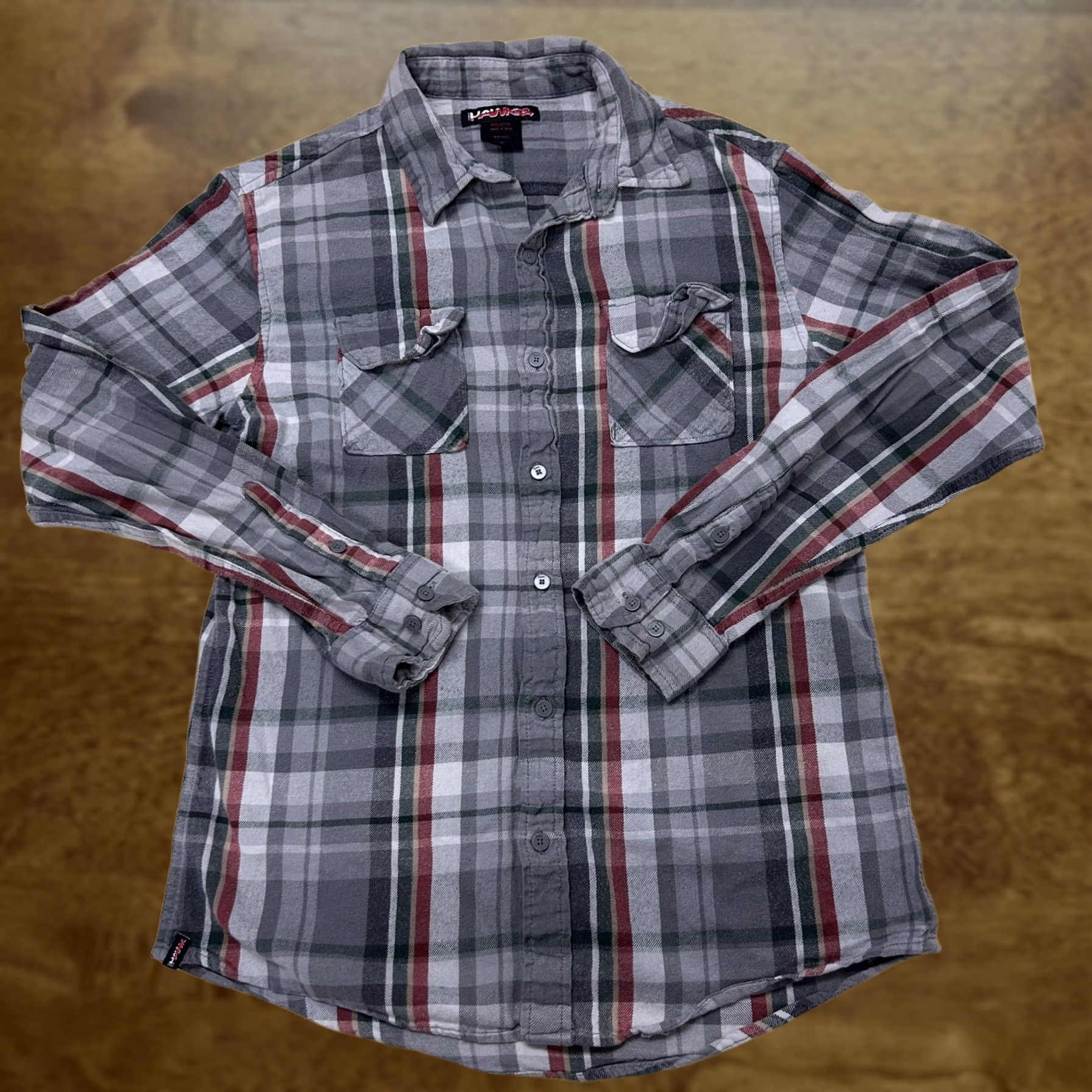 Vintage Tony Hawk Shirt Mens Medium Gray Plaid Flannel Long Sleeve Button Up Casual Y2K Size US M / EU 48-50 / 2 - 1 Thumbnail