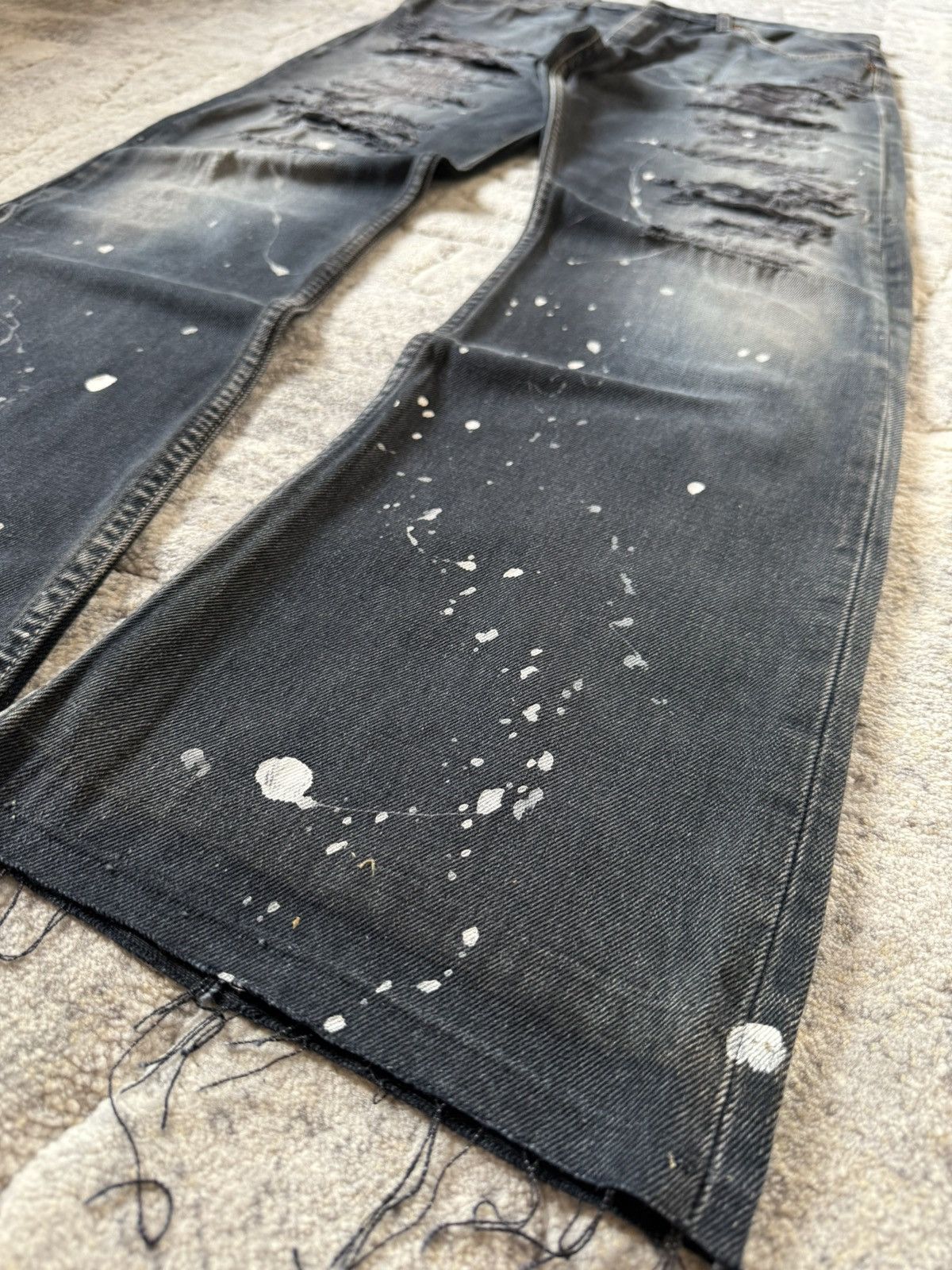 Levi's Rare Levis 517 Distressed Boro Shadow Fade Flared Jeans Size US 34 / EU 50 - 8 Thumbnail