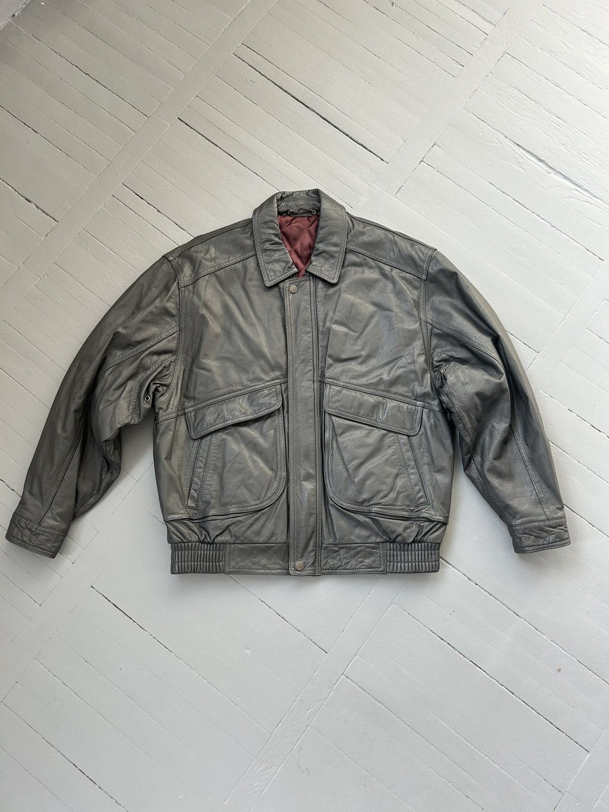 Other Leather bomber jacket vintage Size US M / EU 48-50 / 2 - 1 Thumbnail