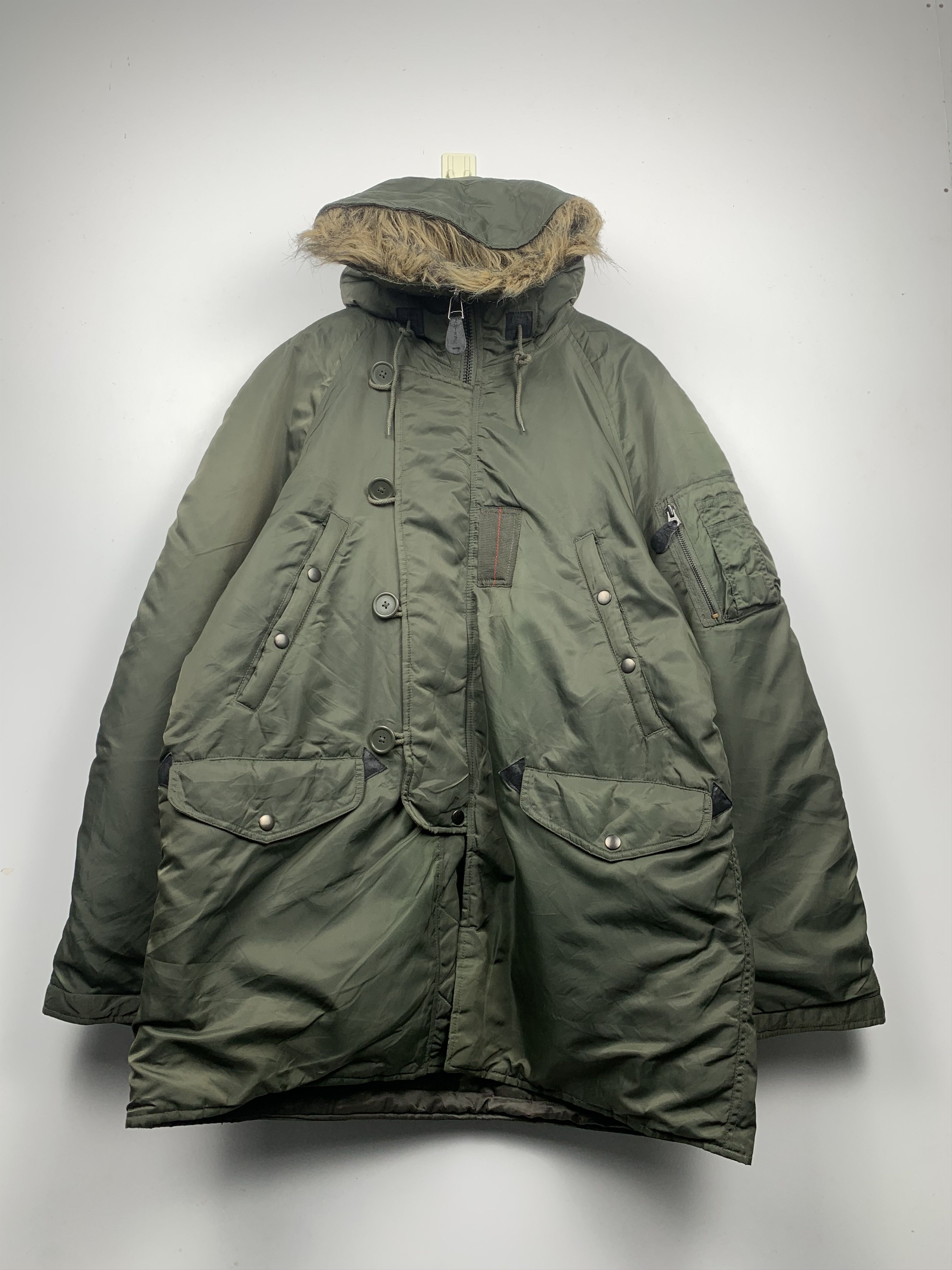 Avirex Vintage Avirex Sherpa Hoodie Bomber Parka Jacket J1204 Size US L / EU 52-54 / 3 - 1 Thumbnail