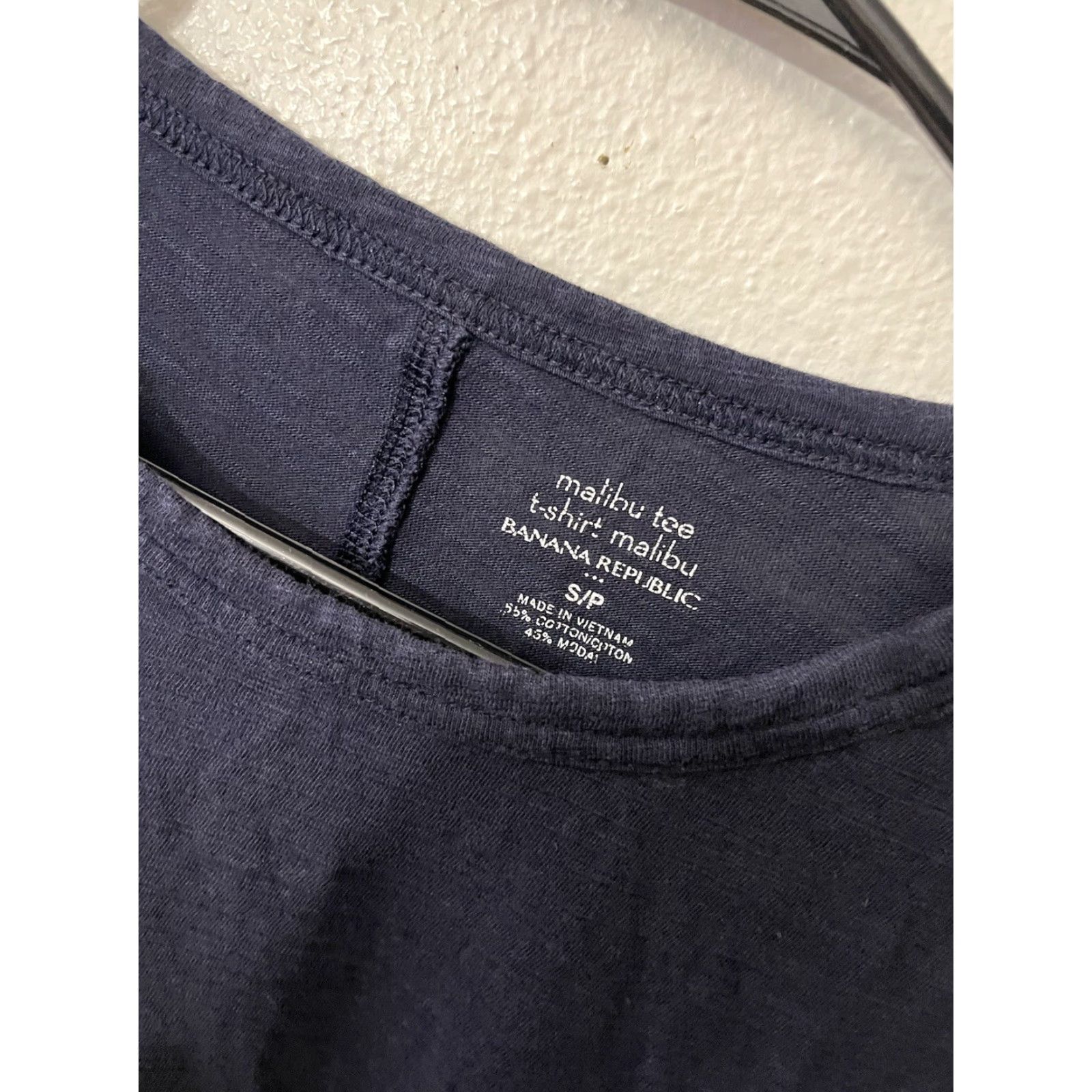 Banana Republic Banana Republic Stolid Malibu Tee Shirt Womens Small Navy Blue Stripe Size S / US 4 / IT 40 - 2 Thumbnail