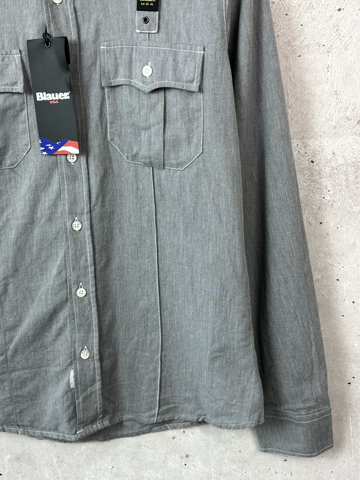 Eddie Bauer New Blauer Grey Cotton Long Sleeve With Straps Shirt Size US S / EU 44-46 / 1 - 5 Thumbnail