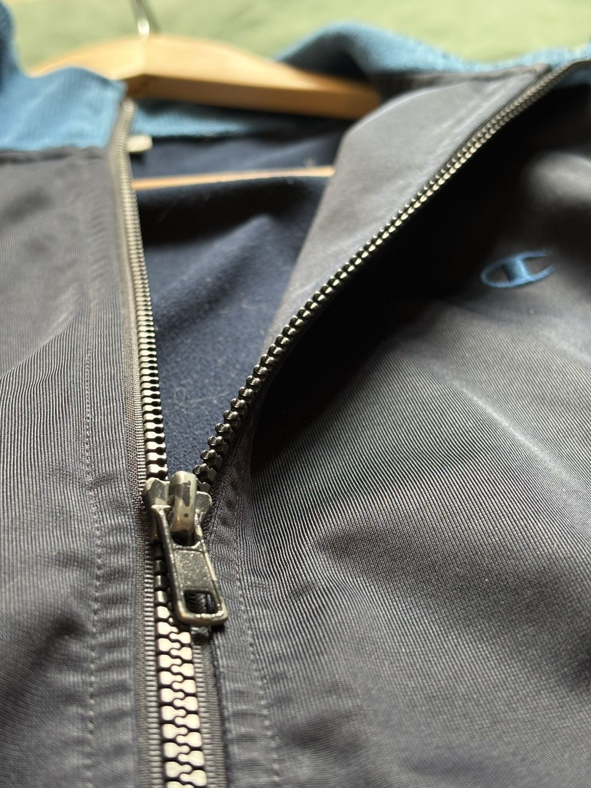 Champion Vintage 80s / 90s Champion Track Jacket Black Blue White Size US L / EU 52-54 / 3 - 9 Thumbnail