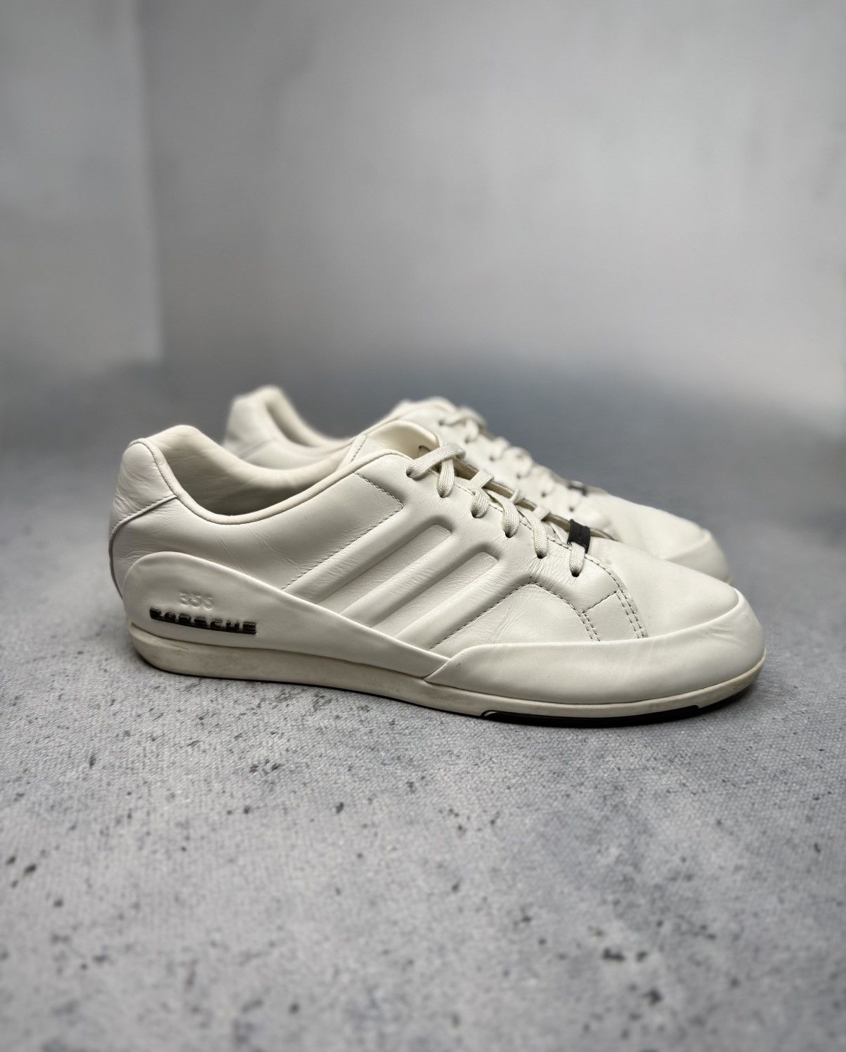 Vintage Adidas Porsche Design 356 White Leather Sneakers 00s