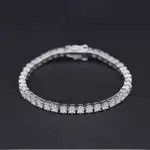 Other 4mm Tennis Chain Sterling Silver White Bracelet Size ONE SIZE - 3 Thumbnail