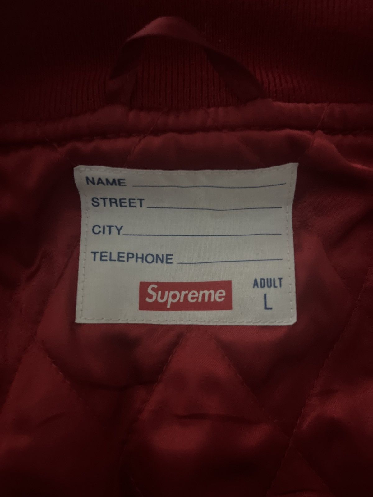 Supreme Supreme Bone Dog Varsity Jacket Red Size US L / EU 52-54 / 3 - 3 Thumbnail