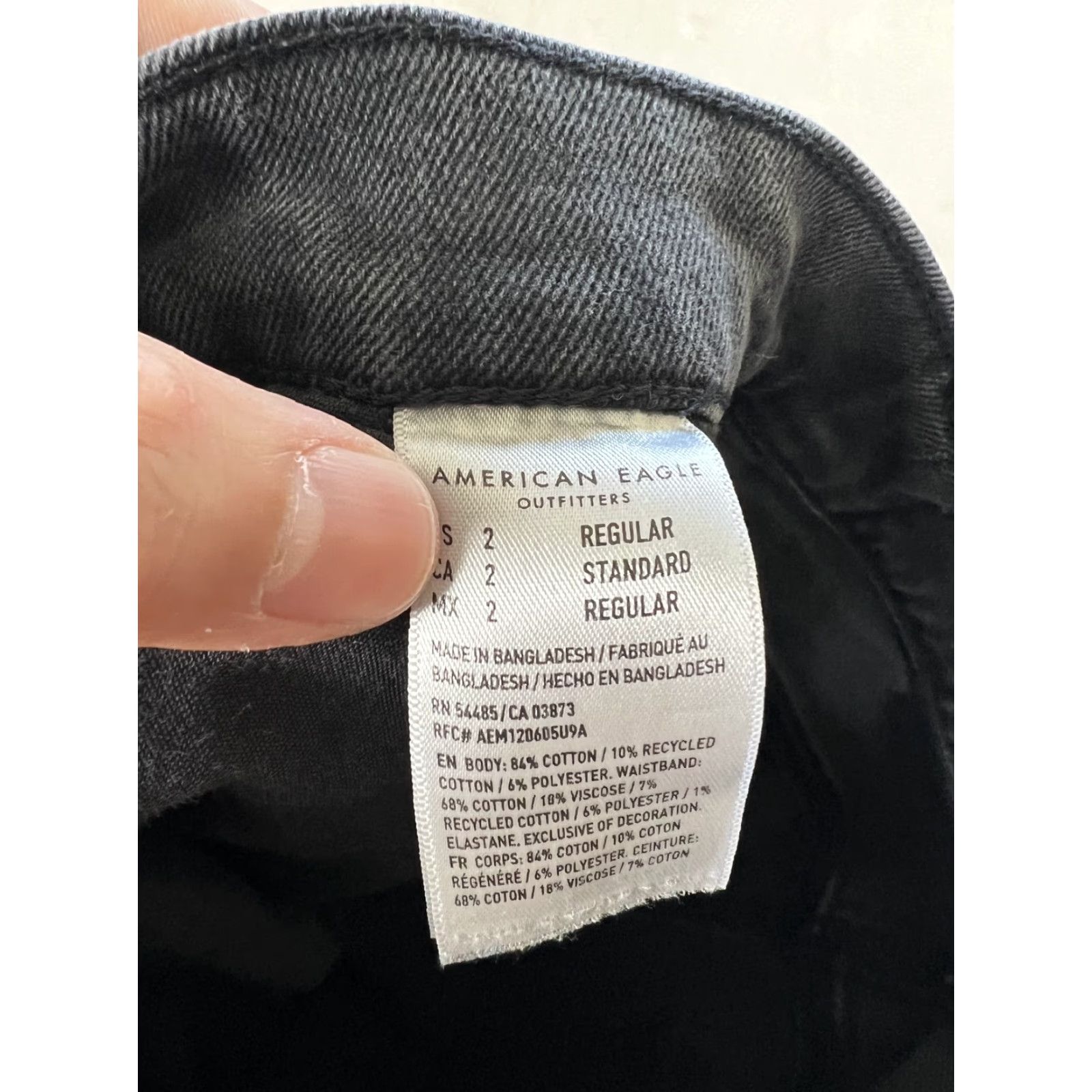 American Eagle Outfitters American Eagle Highest Rise 90s Boyfriend Jeans Womens 2 Charcoal Denim Jeans Size 26" / US 2 / IT 38 - 6 Thumbnail