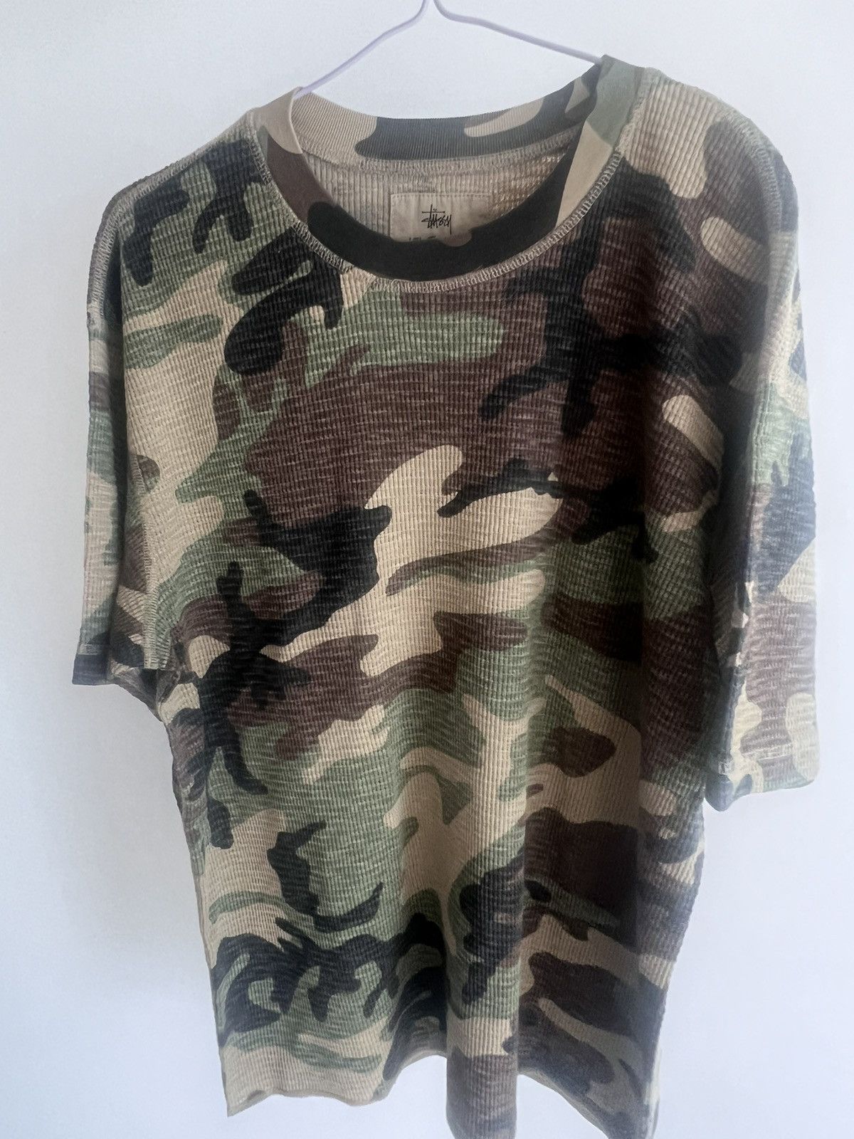 Stussy Thermal Short Sleeve Tee Camo