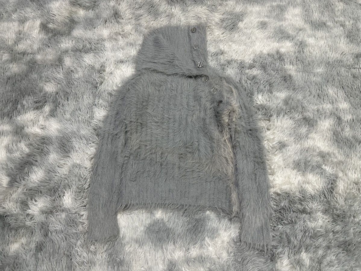 SLY 🔥Sick Y2K Sly Shaggy Fur High Neck Knit Sweater Vkei Punk Size US S / EU 44-46 / 1 - 1 Thumbnail