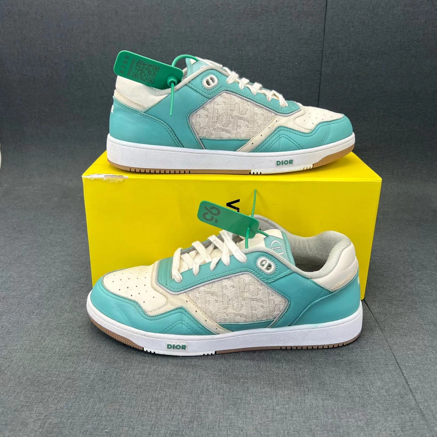 Dior Dior B27 Blue Green Cream White 42 Box Size US 9 / EU 42 - 2 Thumbnail