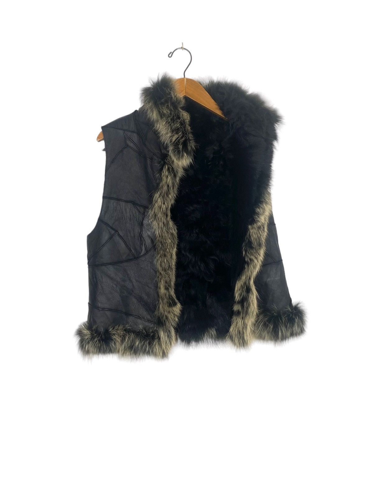 Japanese Brand Rare‼️ Faux Fur Fox Gilet Sheep Leather Size S / US 4 / IT 40 - 2 Thumbnail