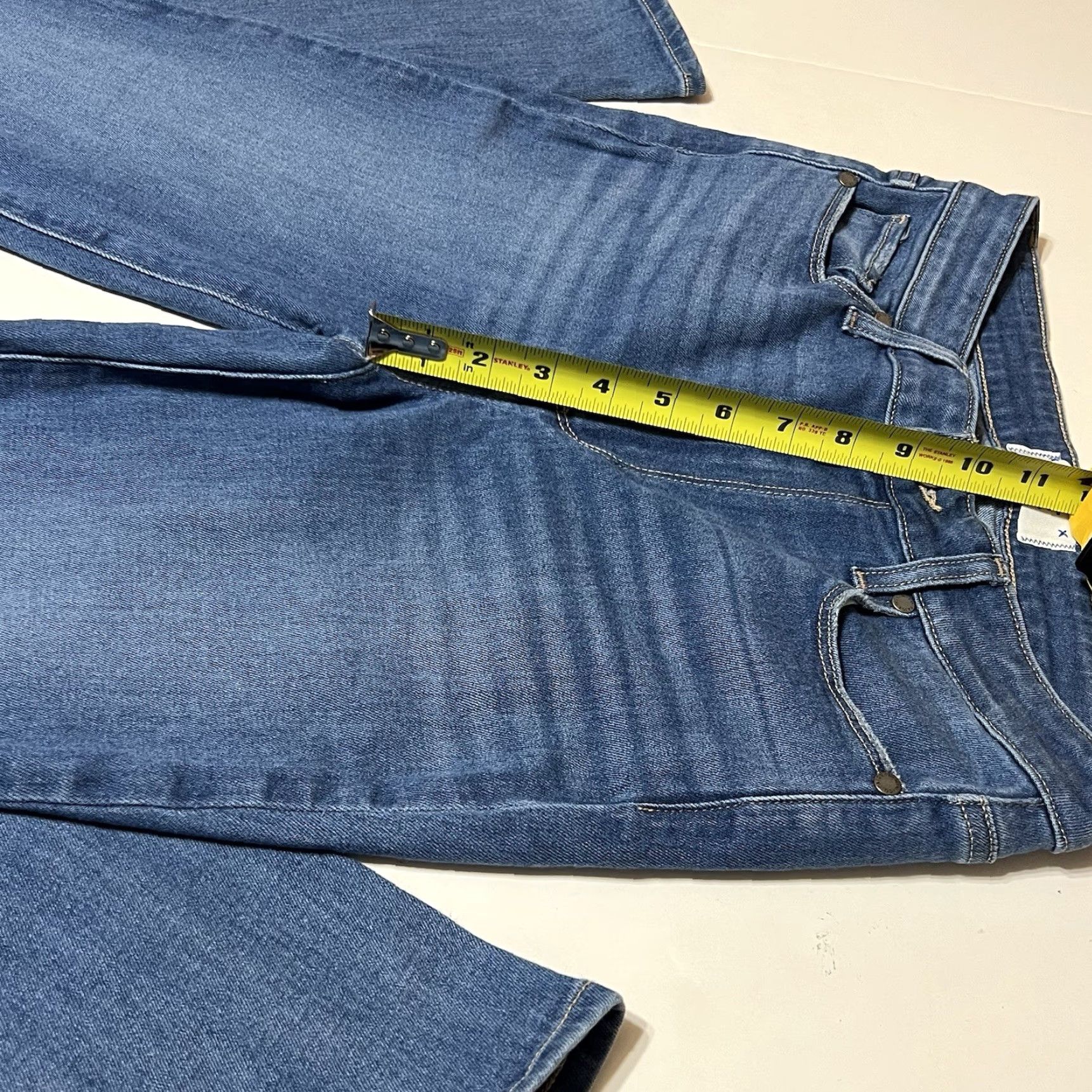 Paige Paige Jeans Womens 28x31 Blue High Rise Flared Denim Med Wash Boho Canyon Bell Size 28" / US 6 / IT 42 - 4 Thumbnail