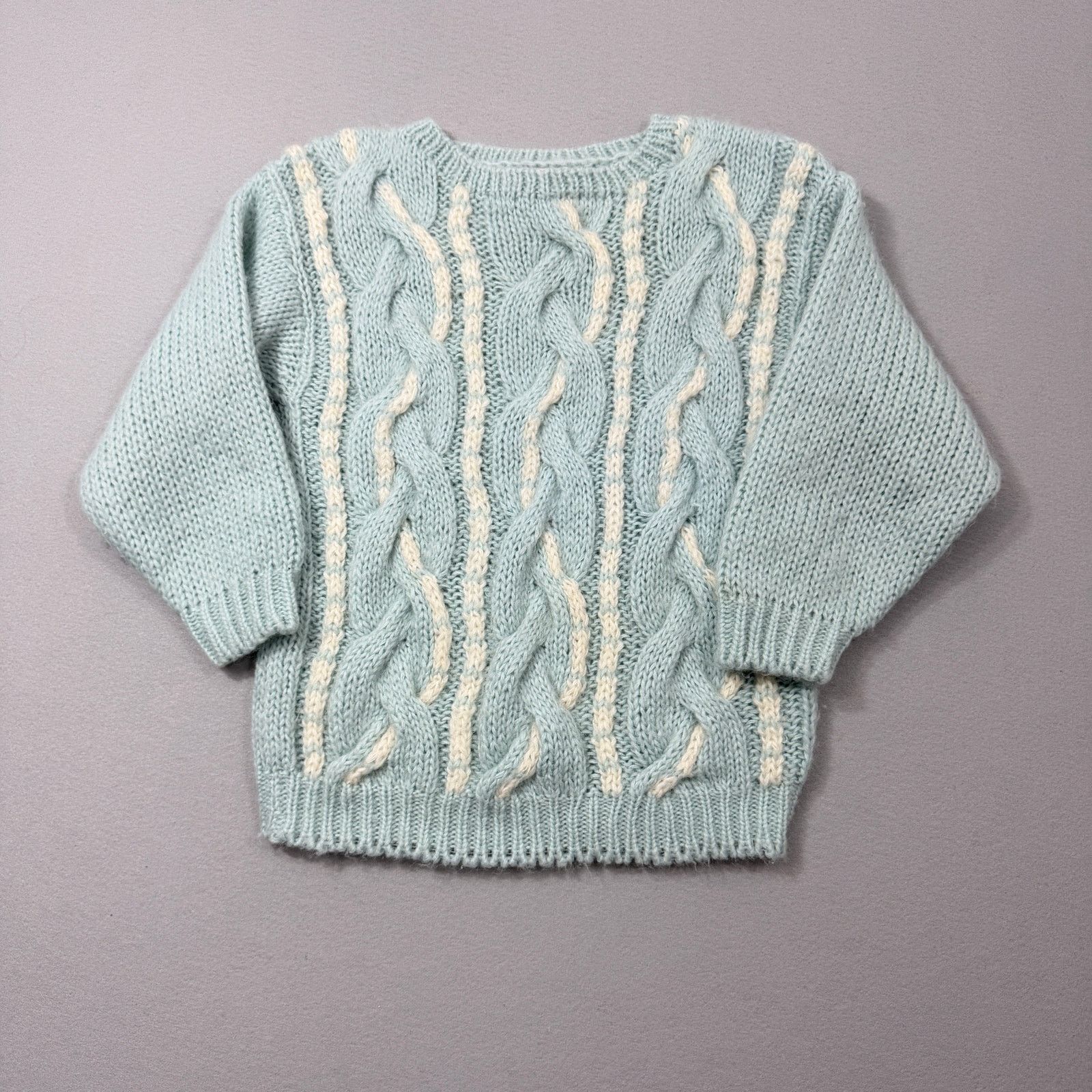 Vintage Vintage Chaus Sport Sweater Women's Small Teal Cable Knit Size S / US 4 / IT 40 - 1 Thumbnail