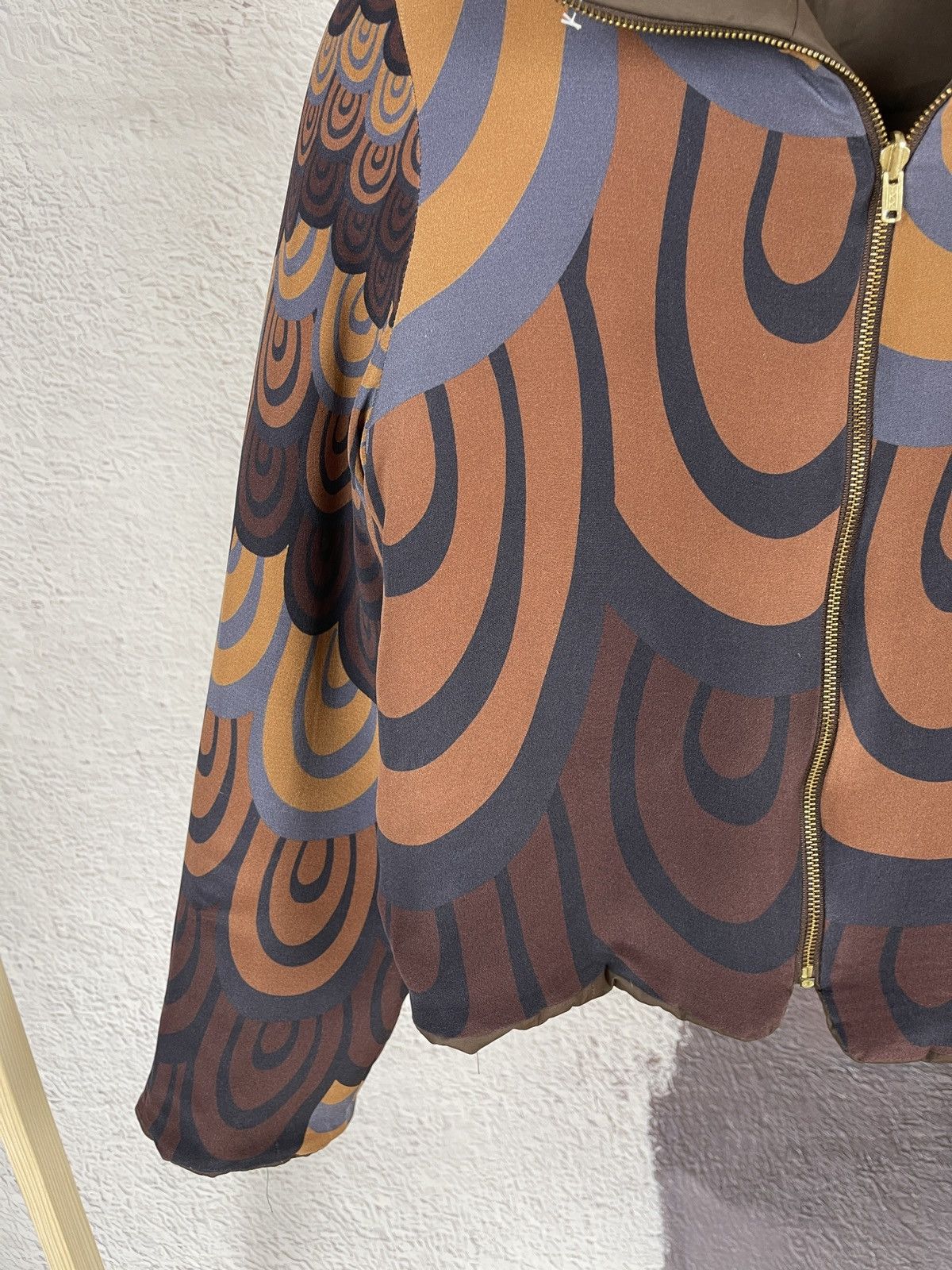 Roberta di Camerino 100% silk abstract reversible jacket