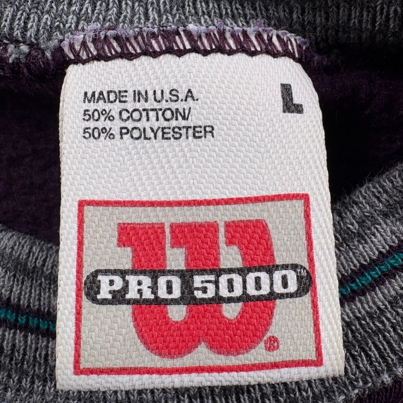Wilson Vintage 1998 Y2K Problem Wilson Pro 500 Crewneck Sweatshirt Size US L / EU 52-54 / 3 - 4 Thumbnail