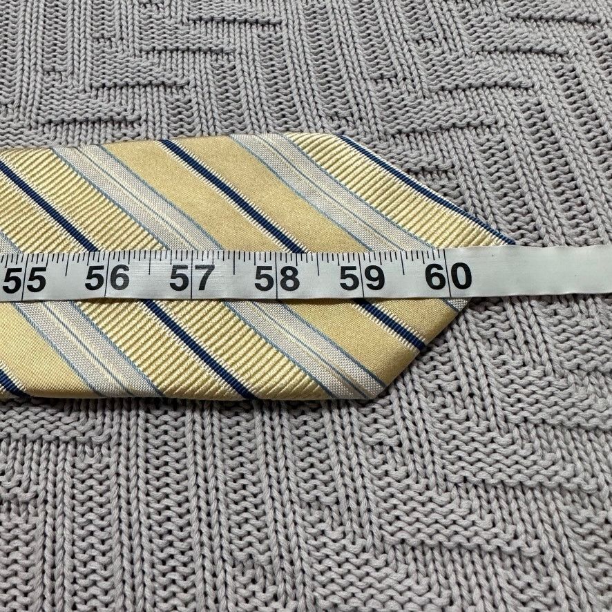 Canali Canali yellow and blue striped silk tie Size ONE SIZE - 4 Thumbnail